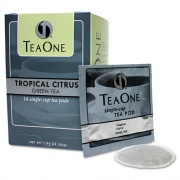 Tea One Tea Pods, Tropical Citrus Green, 14/Box (20700)