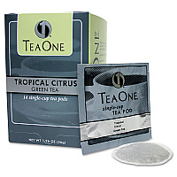 Tea One Tea Pods, Tropical Citrus Green, 14/Box (JAV20700)