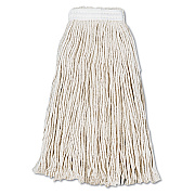 Boardwalk Cut-End Wet Mop Head, Cotton, #16, White, 12/Carton (BWK2016CCT)