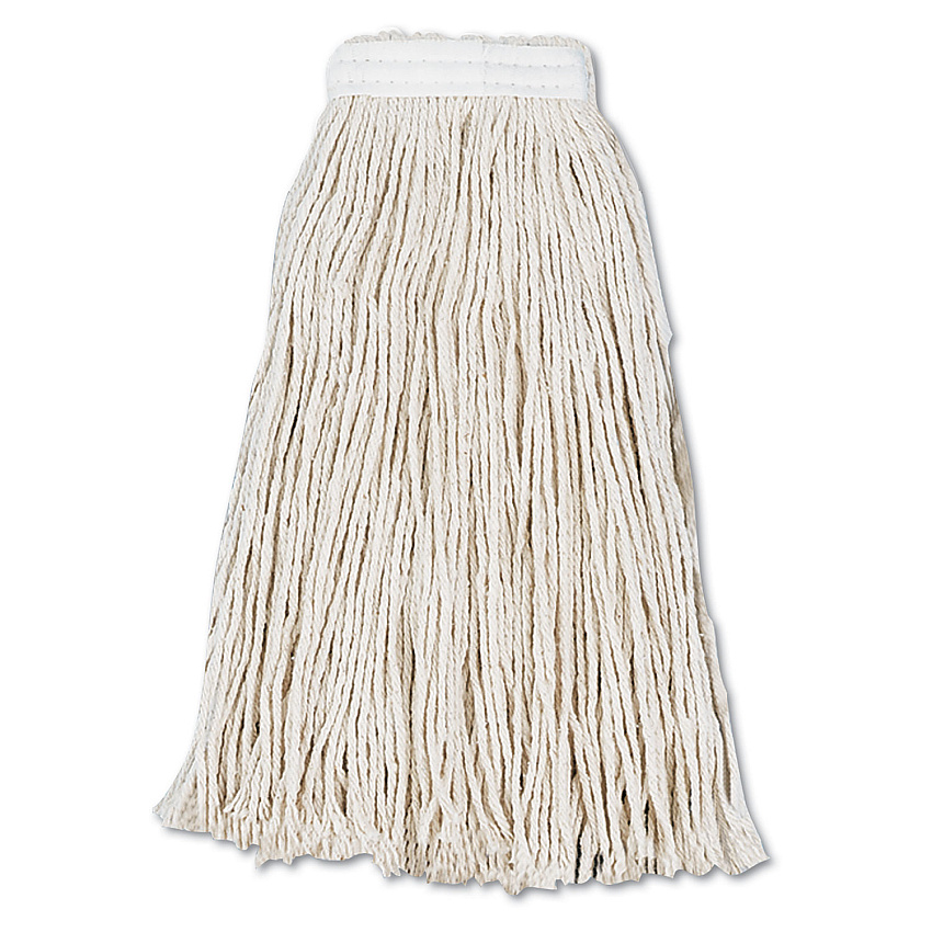 Boardwalk Cut-End Wet Mop Head, Cotton, #16, White, 12/Carton (BWK2016CCT)