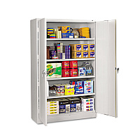 Tennsco Assembled Jumbo Steel Storage Cabinet, 48w x 24d x 78h, Light Gray (TNNJ2478SULGY)