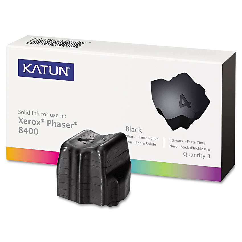 Katun Compatible 108R00604 Solid Ink Stick, 3,400 Page-Yield, Black, 3/Box (KAT38707)