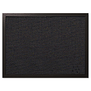 MasterVision Designer Fabric Bulletin Board, 24 x 18, Black Surface, Black MDF Wood Frame (BVCFB0471168)