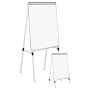 Universal Dry Erase Board with A-Frame Easel, 29" x 41", White Surface, Silver Frame (43033)