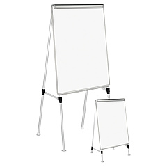 Universal Dry Erase Board with A-Frame Easel, 29 x 41, White Surface, Silver Frame (UNV43033)