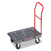 Rubbermaid Commercial Heavy-Duty Platform Truck Cart, 2,000 lb Capacity, 24 x 48 Platform, Black (RCP443600BK)