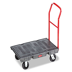Rubbermaid Commercial Heavy-Duty Platform Truck Cart, 2,000 lb Capacity, 24 x 48 Platform, Black (RCP443600BK)