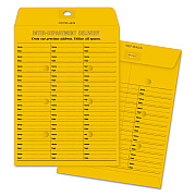 Quality Park Brown Kraft Redi-Tac Box-Style Interoffice Envelope, #97, Two-Sided Three-Column Format, 10 x 13, Brown Kraft, 100/Box (QUA63666)