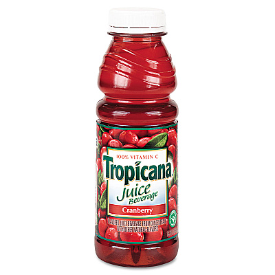 Tropicana Juice Beverage, Cranberry, 15.2oz Bottle, 12/Carton (QKR00864)
