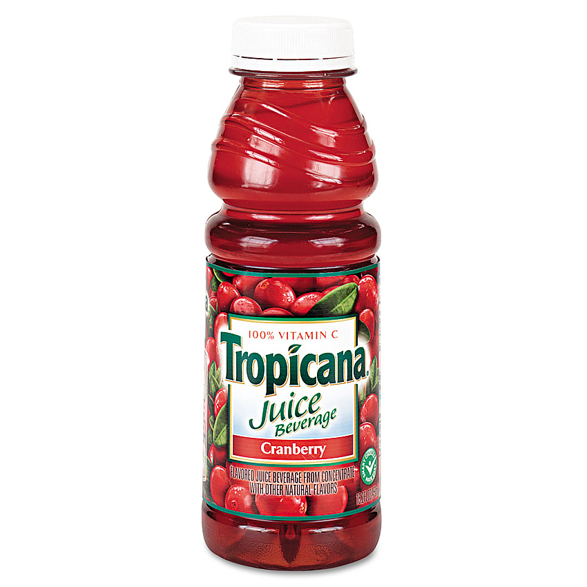 Tropicana Juice Beverage, Cranberry, 15.2oz Bottle, 12/Carton (QKR00864)