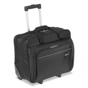 Targus Rolling Laptop Case, 1200D Polyester, Fits Devices Up to 16", Polyester, 16.5 x 7.5 x 14, Black (TBR003US)