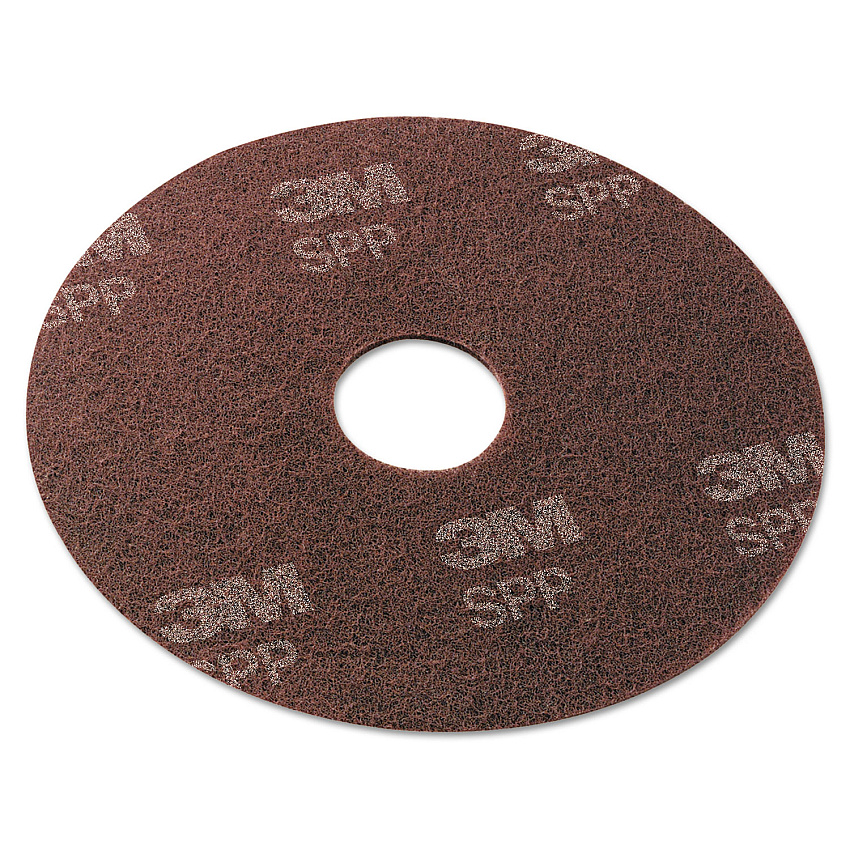 Scotch-Brite Surface Preparation Pad, 17" Diameter, Maroon, 10/Carton (MMMSPP17)