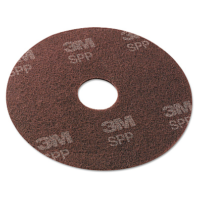 Scotch-Brite Surface Preparation Pad, 20" Diameter, Maroon, 10/Carton (MMMSPP20)