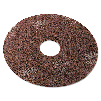 Scotch-Brite Surface Preparation Pad, 13" Diameter, Maroon, 10/Carton (MMMSPP13)