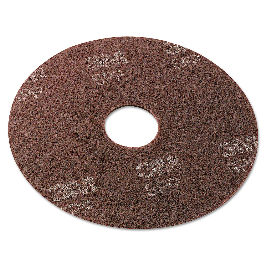 Scotch-Brite Surface Preparation Pad, 13" Diameter, Maroon, 10/Carton (MMMSPP13)