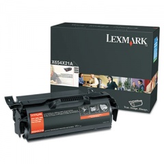 Lexmark X654X21A Extra High-Yield Toner, 36,000 Page-Yield, Black