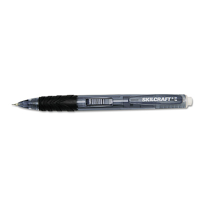 AbilityOne 7520013861581, SKILCRAFT Side-Action Mechanical Pencil, 0.5 mm, F (#2.5), Black Lead, Blue Barrel, 6/Box