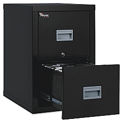 Patriot by FireKing Insulated Fire File, 1-Hour Fire Protection, 2 Legal/Letter File Drawers, Black, 17.75" x 25" x 27.75" (FIR2P1825CBL)