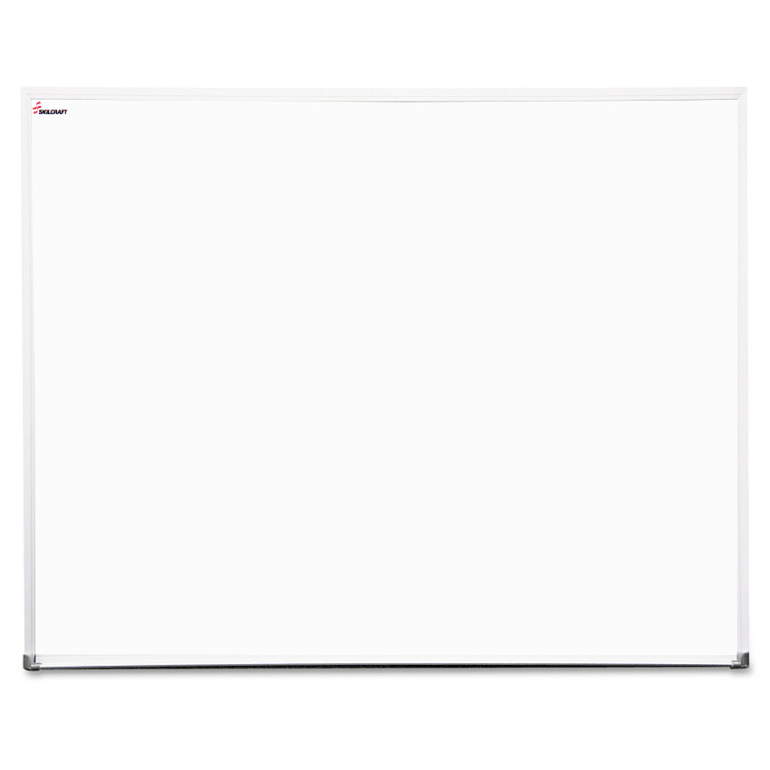 AbilityOne 7110015680405, SKILCRAFT Dry Erase Marker Board, 48 x 36, White Surface, Silver Anodized Aluminum Frame