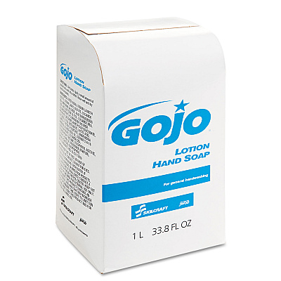 AbilityOne 8520015220838, SKILCRAFT GOJO Lotion Soap, Unscented, 1,000 mL, 8/Box