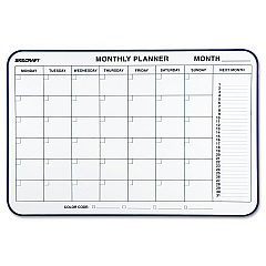 AbilityOne 7520014845263, SKILCRAFT Cubicle Calendar Board, One Month, 24 x 36, White Surface, Aluminum Frame