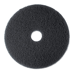 3M Low-Speed High Productivity Floor Pads 7300, 19" Diameter, Black, 5/Carton (MMM08277)
