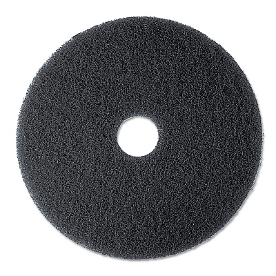 3M Low-Speed High Productivity Floor Pads 7300, 19" Diameter, Black, 5/Carton (MMM08277)