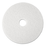 3M Low-Speed Super Polishing Floor Pads 4100, 13" Diameter, White, 5/Carton (MMM08477)