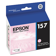 Epson T157620 (157) UltraChrome K3 Ink, Light Magenta