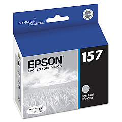 Epson T157720 (157) UltraChrome K3 Ink, Light Black