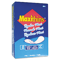 HOSPECO Maxithins Vended Sanitary Napkins #4, Maxi, 100 Individually Boxed Napkins/Carton (HOSMT4FS)