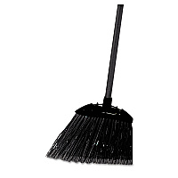 Rubbermaid Commercial Angled Lobby Broom, Poly Bristles, 35" Handle, Black (RCP637400BLA)