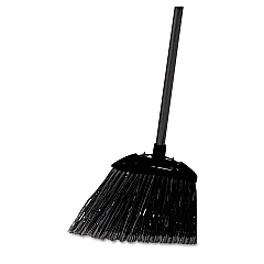 Rubbermaid Commercial Angled Lobby Broom, Poly Bristles, 35" Handle, Black (RCP637400BLA)