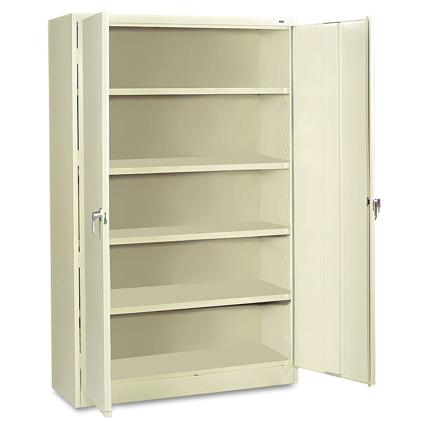 Tennsco Assembled Jumbo Steel Storage Cabinet, 48w x 24d x 78h, Putty (TNNJ2478SUPY)
