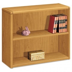 HON 10700 Series Wood Bookcase, Two-Shelf, 36w x 13.13d x 29.63h, Harvest (10752CC)