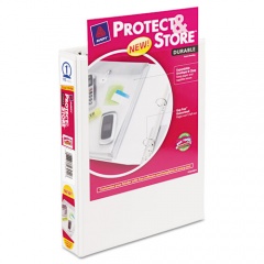 Avery Mini Size Protect and Store View Binder with Round Rings, 3 Rings, 1" Capacity, 8.5 x 5.5, White (23011)