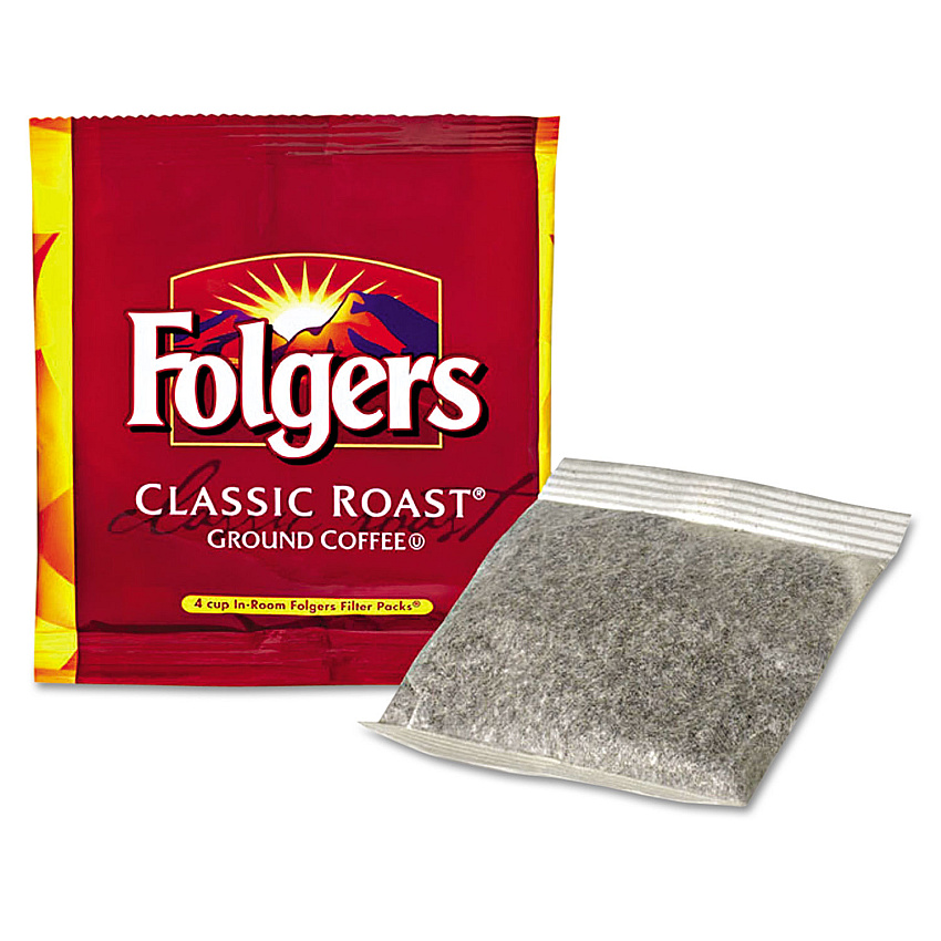 Folgers Coffee Filter Packs, Regular, In-Room Lodging, .6oz, 200/Carton (FOL06546)