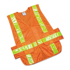 AbilityOne 8415015984873, SKILCRAFT, Safety Vest--Class 2 ANSI 107 2010 Compliant, One Size Fits All, Orange