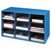 Bankers Box Classroom Literature Sorter, 9 Compartments, 28.25 x 13 x 16, Blue (3380701)