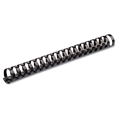 Fellowes Plastic Comb Bindings, 3/4" Diameter, 150 Sheet Capacity, Black, 25/Pack (52509)