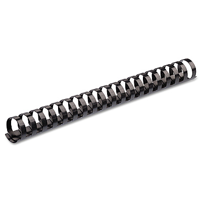 Fellowes Plastic Comb Bindings, 3/4" Diameter, 150 Sheet Capacity, Black, 25/Pack (52509)
