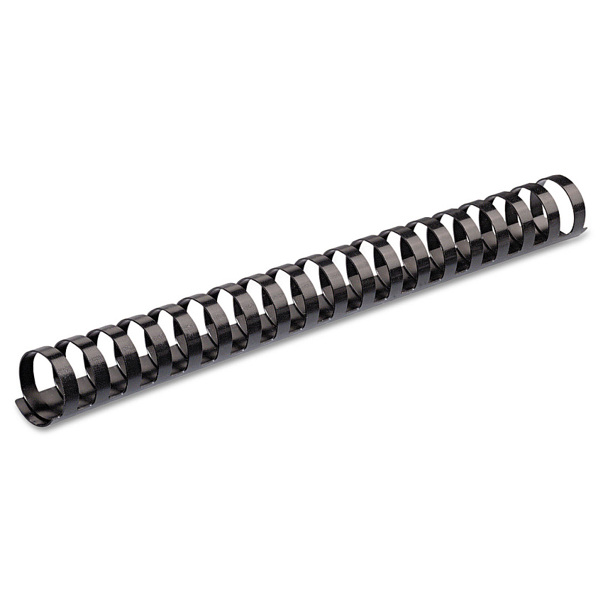 Fellowes Plastic Comb Bindings, 3/4" Diameter, 150 Sheet Capacity, Black, 25/Pack (52509)