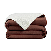 Host & Home Plush To Sherpa Bed Blanket Queen Chocolate, 1 Blanket (P-BKTPF-9090-BR)