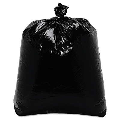 Trinity Plastics Low-Density Can Liners, 16 gal, 0.7 mil, 24" x 32", Black, Flat Pack, 500/Carton (TRNML2432)