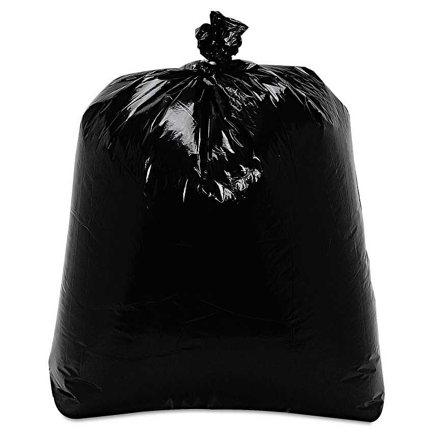 Trinity Plastics Low-Density Can Liners, 16 gal, 0.7 mil, 24" x 32", Black, Flat Pack, 500/Carton (TRNML2432)