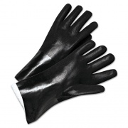 Anchor Brand Pvc-Coated Jersey-Lined Gloves, 14 In. Long, Black, Men's (7400)