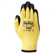 Ansell HyFlex Ultra Lightweight Assembly Gloves, Black/Yellow, Size 10, 12 Pairs (1150010)