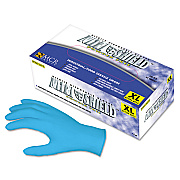 MCR Safety Disposable Nitrile Gloves, Large, 4 mil, Powder-Free, 100/Box (MPG6015L)