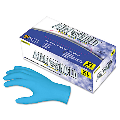 MCR Safety Disposable Nitrile Gloves, Large, 4 mil, Powder-Free, 100/Box (MPG6015L)