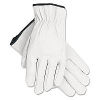 MCR Safety Grain Goatskin Driver Gloves, White, Large, 12 Pairs (MPG3601L)